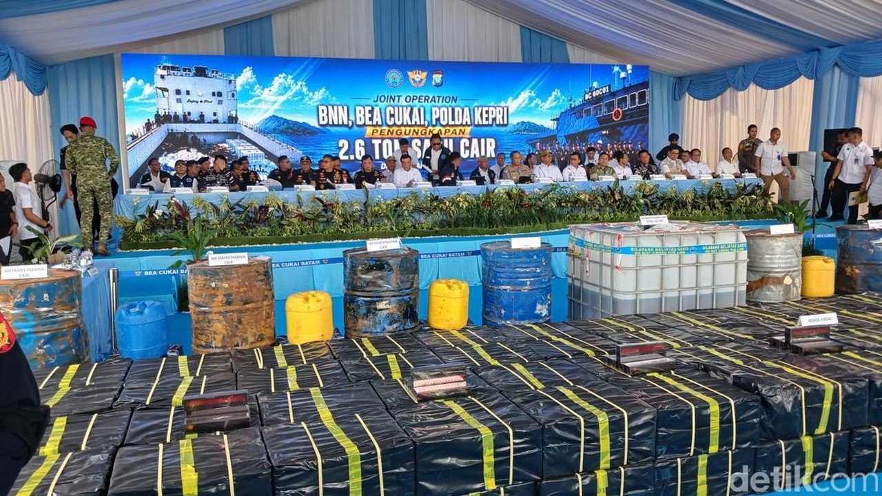 2,6 Ton Narkoba Cair Digagalkan, 14 Juta Jiwa Terselamatkan