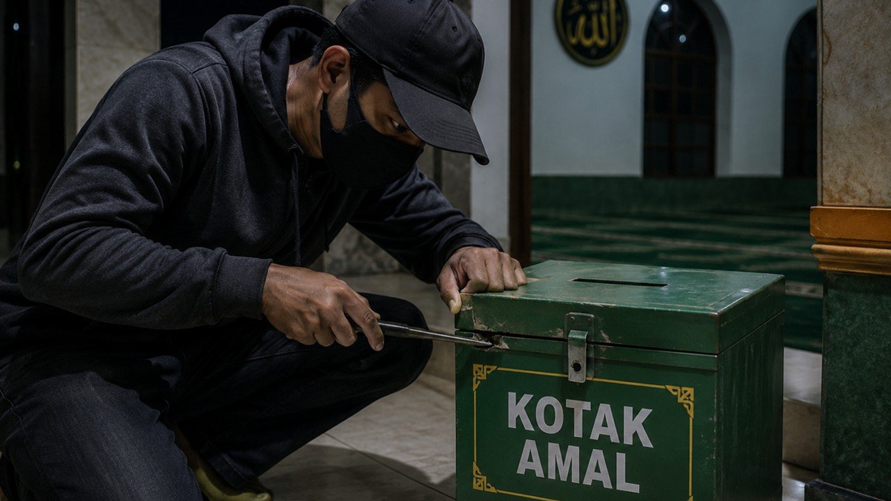 Aksi Gagal Bobol Kotak Amal, Pria di Semarang Tertidur di Masjid