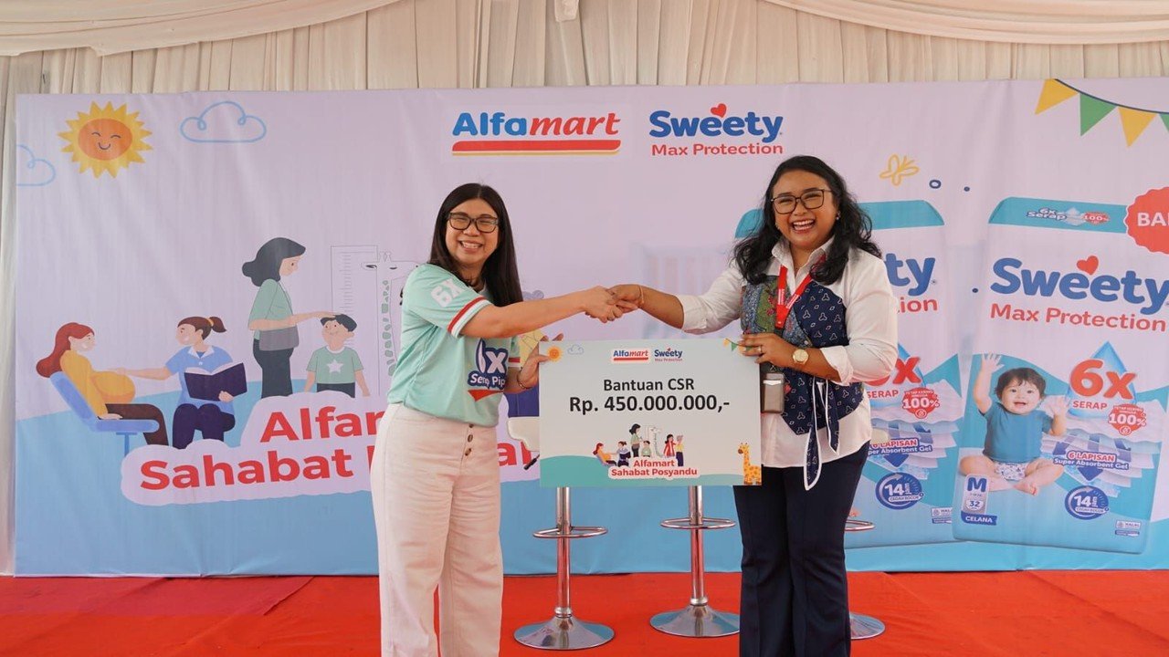 Alfamart dan Sweety Sukses Jangkau Ribuan Ibu dan Anak Lewat Posyandu