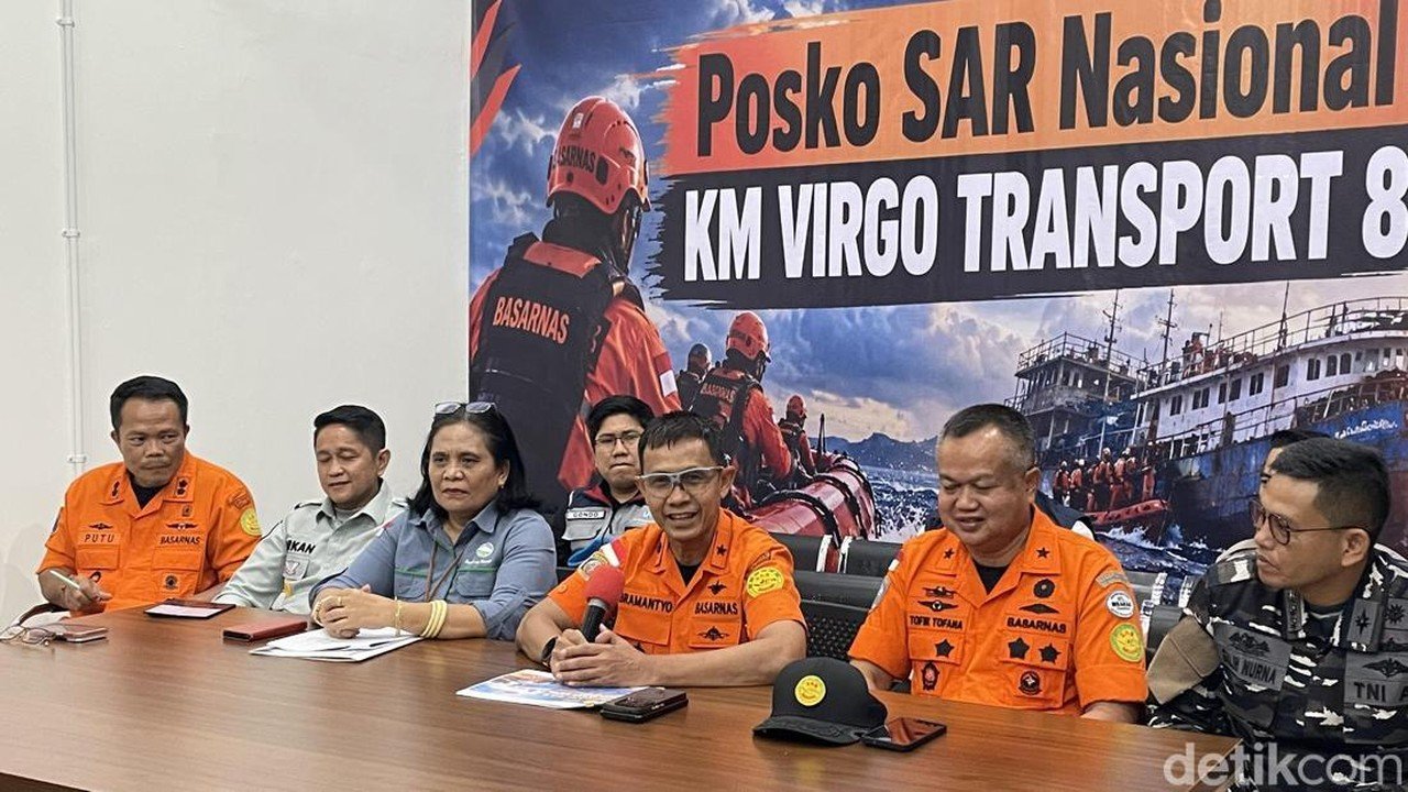 Basarnas Berupaya Angkat Bangkai Kapal Virgo, 129 Korban Masih Hilang