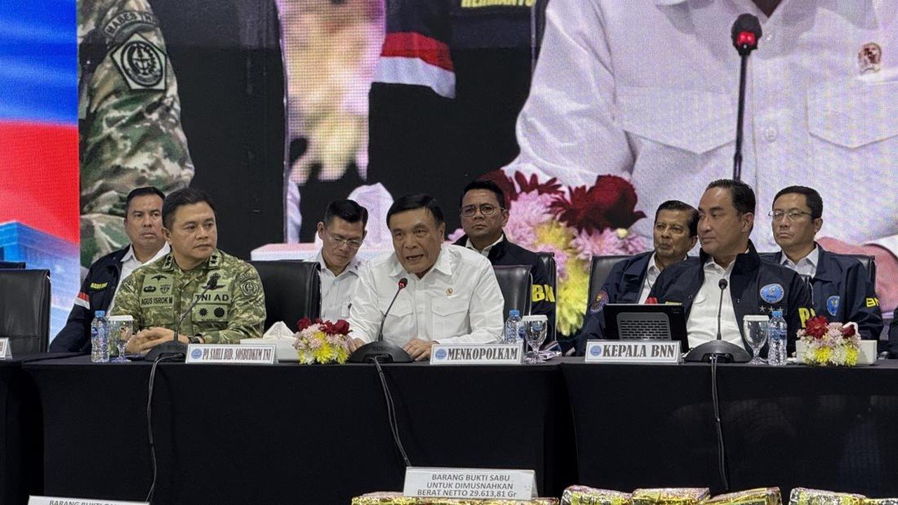 BNN Musnahkan 34 Kg Narkoba, Menko Polhukam Apresiasi Kerja Sama Lintas Instansi