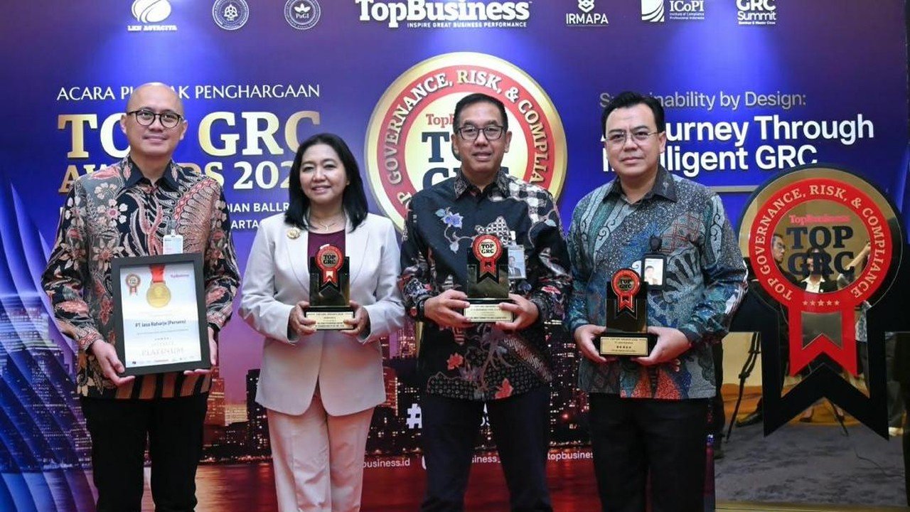 Jasa Raharja Raih 4 Penghargaan Bergengsi di TOP GRC Awards 2026