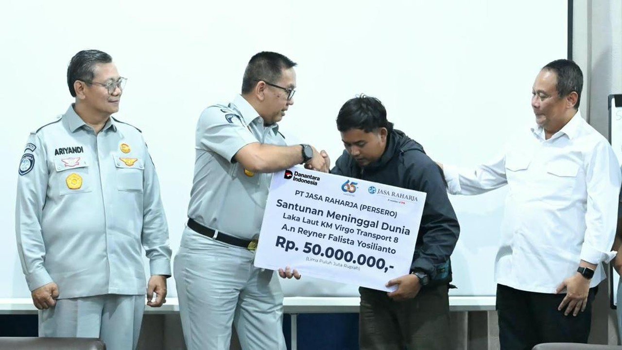 Jasa Raharja Serahkan Santunan Korban KM Virgo dalam 24 Jam