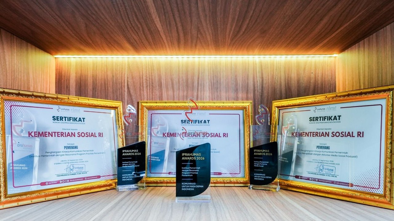 Kemensos Raih Tiga Penghargaan Sekaligus di Iprahumas Award 2026