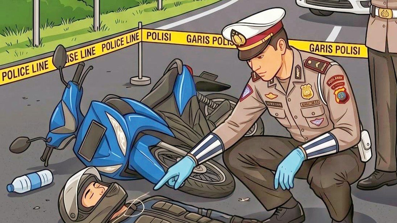 Pengemudi Ojol Meninggal Akibat Kecelakaan Tunggal di Transyogi Bogor