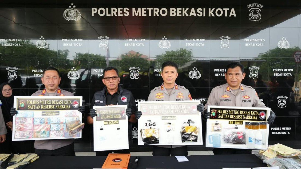 Polres Bekasi Kota Sita Puluhan Ribu Obat Keras, 74 Tersangka Diamankan