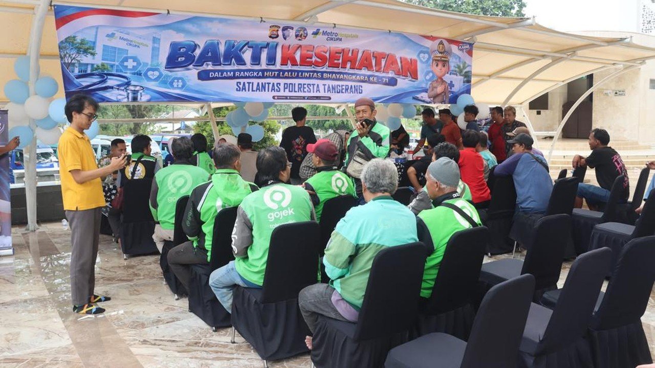 Polresta Tangerang Gelar Cek Kesehatan Gratis untuk Pedagang dan Ojol