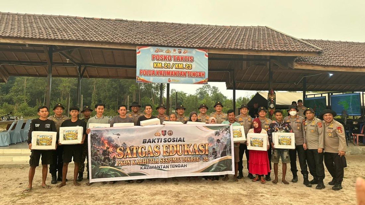 Sespimti Polri Adakan Baksos dan Edukasi Pencegahan Karhutla di Palangka Raya