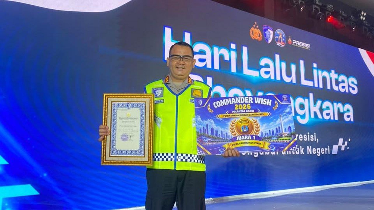 Tiga Penghargaan Diraih Ditlantas Polda Kaltara di HUT ke-71 Lalu Lintas