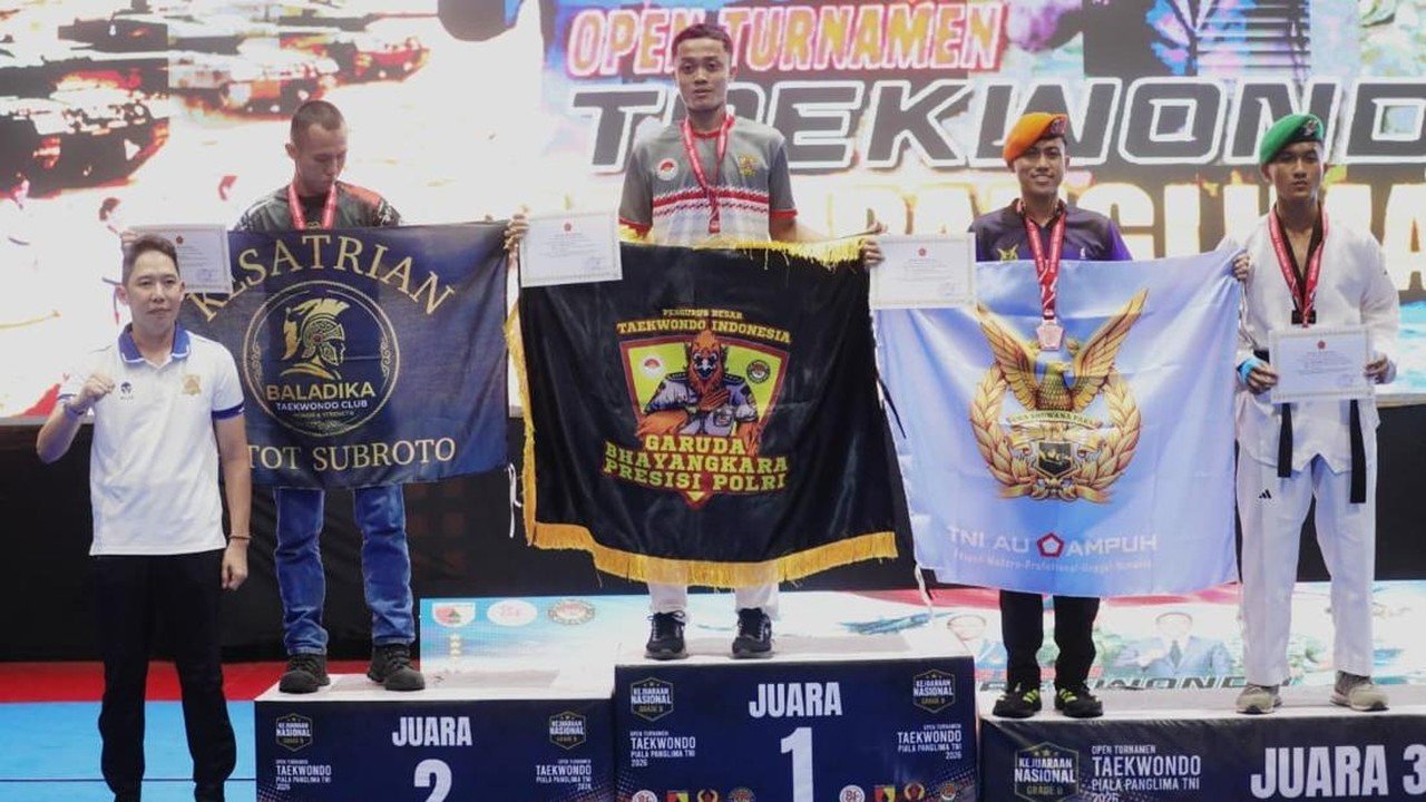 Tim Taekwondo Polri Sabet Juara Umum Piala Panglima TNI 2026 dengan 19 Emas